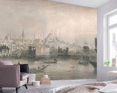 W.H. BARTLETT'S “HALİÇ'TEN İSTANBUL” GRAVURE BEHANG
