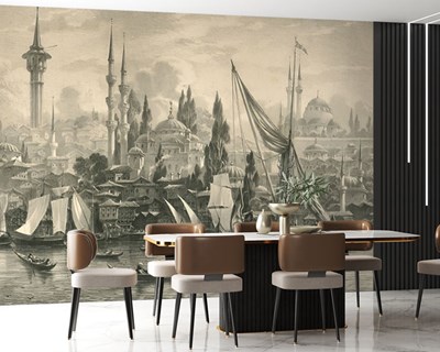 EUGÈNE FLANDIN'S “VUE DE STAMBOUL” GRAVURE BEHANG