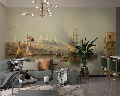 HERMANN CORRODİ'S “HALİÇ” LANDSCHAP BEHANG