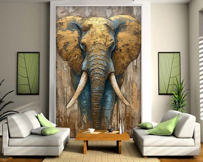 Olifantenthema behang