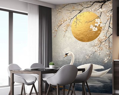 Meerzicht Witte Zwaan Behang