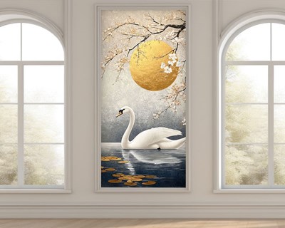 Meerzicht Witte Zwaan Behang