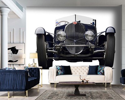 Klassieke Bugatti Auto Geïllustreerd Behang 