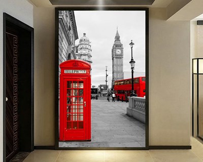 Londen Telefooncel Geïllustreerd Behang