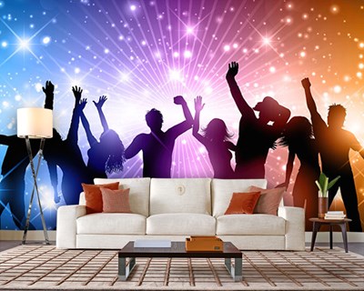 Mensen feesten Themed Behang 