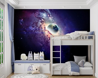 Galaxy thema kinderkamer behang