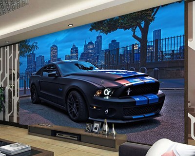 Ford Mustang Auto Geïllustreerd Behang