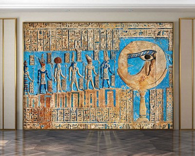 Oud Egyptisch Gegraveerd Behang 