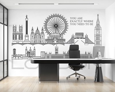 Vector Londen Tekening Behang