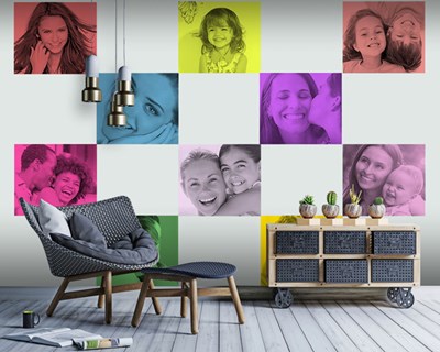 Klein familie foto thema behang 