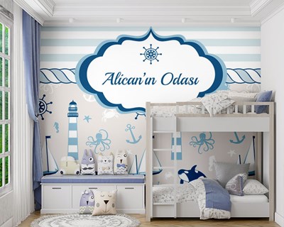 Sailor thema kinderkamer behang