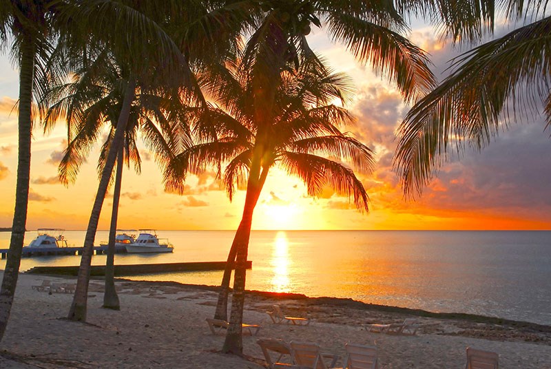 Zonsondergang Strand Landschap Behang 