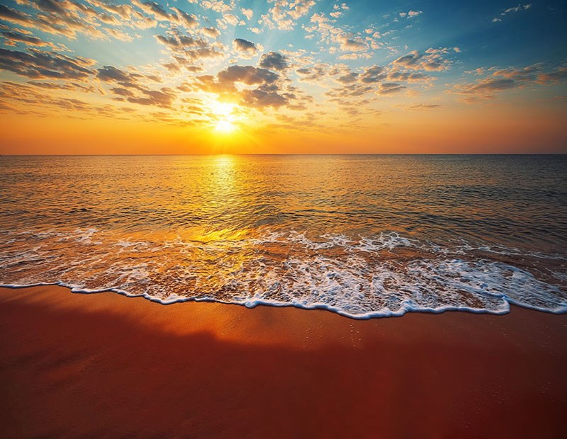 Zonsondergang Strand Landschap Behang 