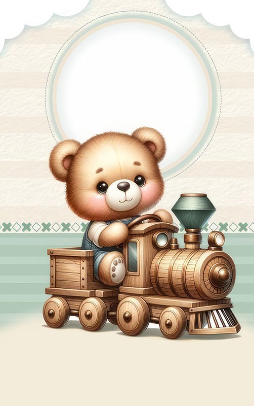 Schattig Teddy Beer Geïllustreerd Behang