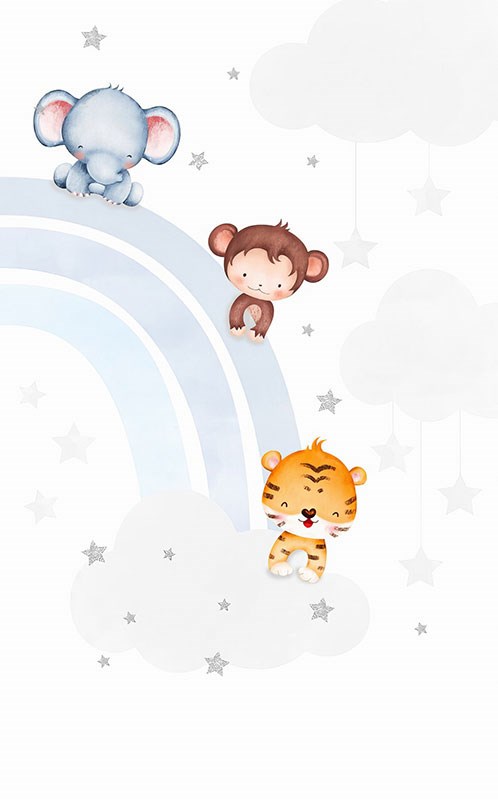 Schattig Dieren Behang voor Babykamer