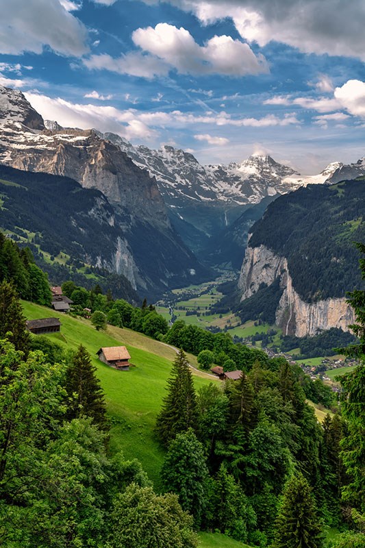 Zwitserse Alpen Landschap Behang 
