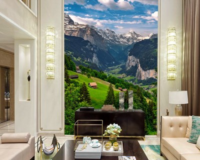 Zwitserse Alpen Landschap Behang 