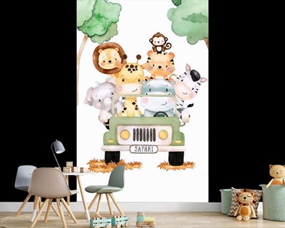 Schattig Safari-schepsels themabehang