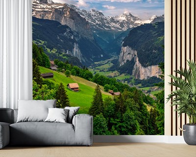 Zwitserse Alpen Landschap Behang 