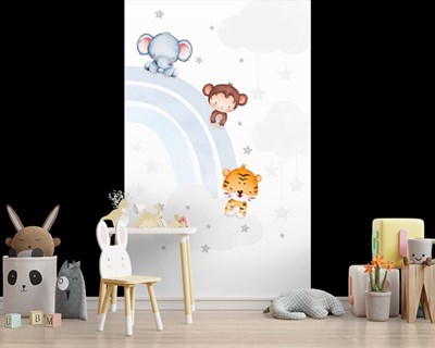 Schattig Dieren Behang voor Babykamer