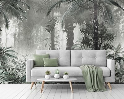 Artistiek Tropisch Bos Thema-Behang
