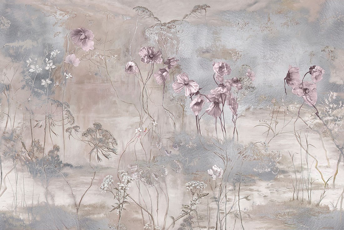 Artistiek Bloemenpatroon Behang