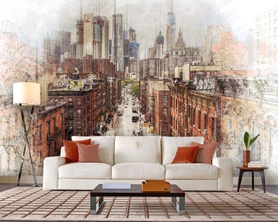 Manhattan Stadslandschap Behang