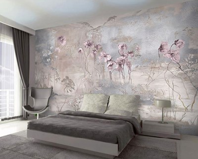Artistiek Bloemenpatroon Behang