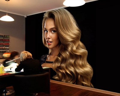 Mooie vrouw met blond haar behang