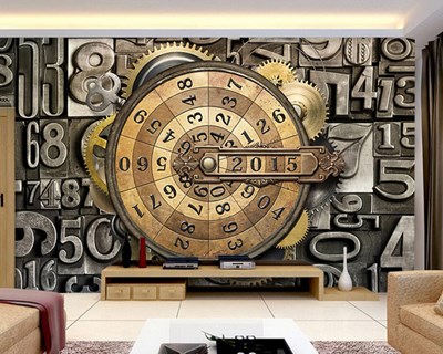 3D Wheel of Time Geïllustreerd Behang