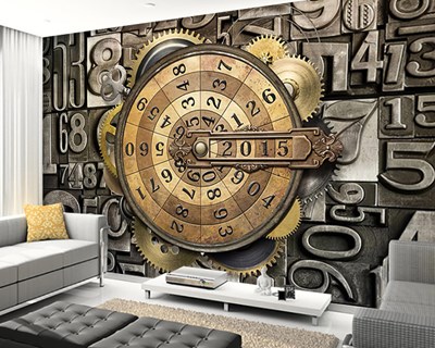 3D Wheel of Time Geïllustreerd Behang