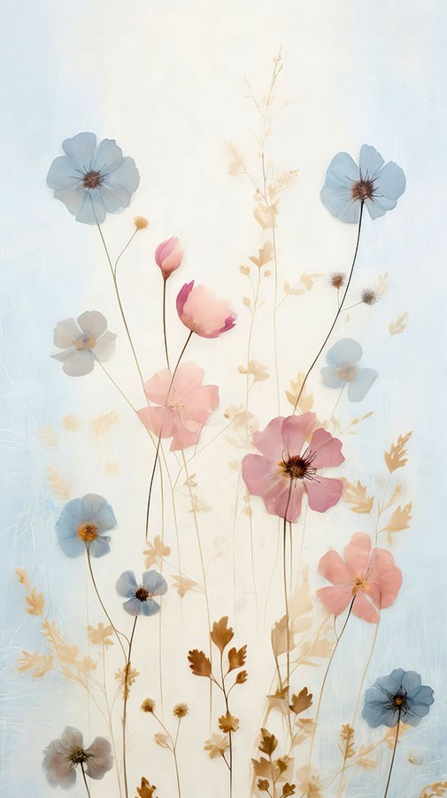 Aquarel Bloemen Themabehang 