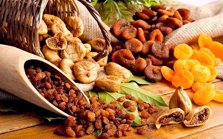 Gemengd Gedroogd Fruit Thema Behang