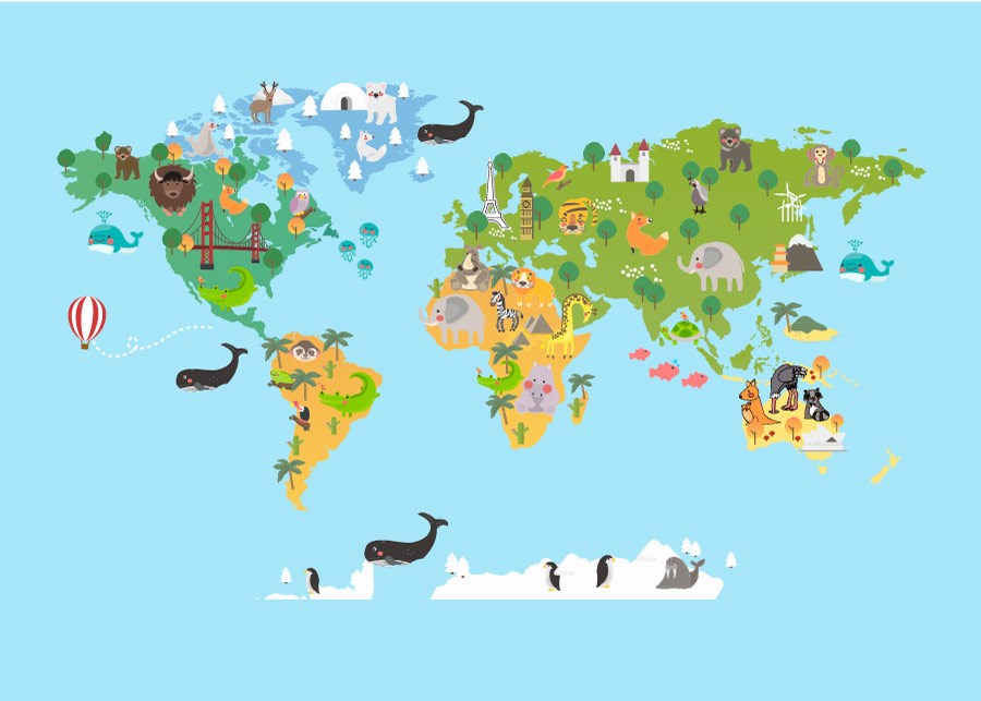 Levende Bevolking per Continent Themabehang