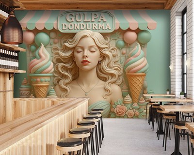 3D kunstmatige intelligentie ijsontwerp behang