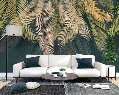 Groen palmblad achtergronden