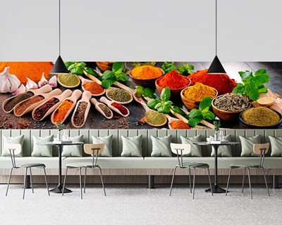 Assortiment van kruiden behang 