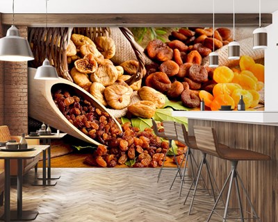 Gemengd Gedroogd Fruit Thema Behang