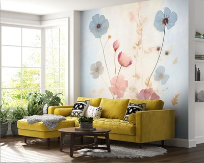 Aquarel Bloemen Themabehang 