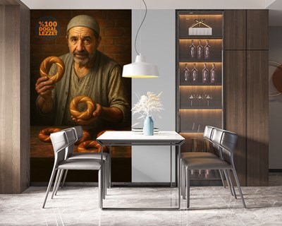 De bagelbakkerij behangen
