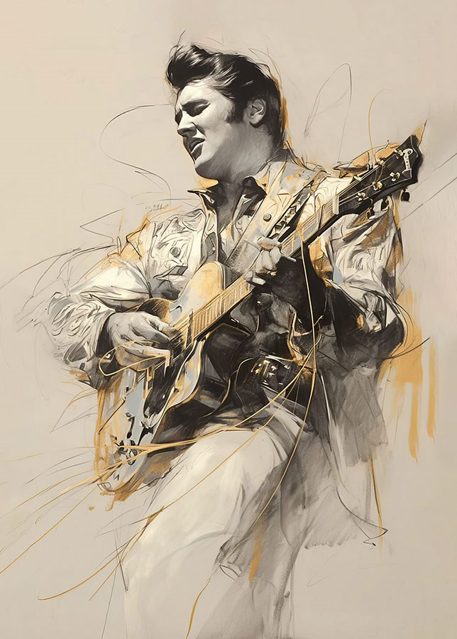 Elvis Presley Behang