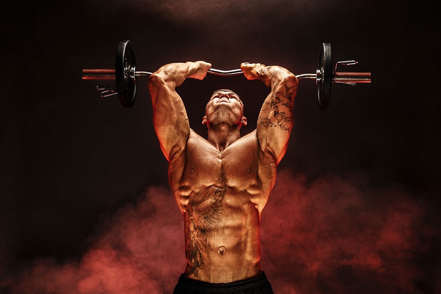 Behang in het fitnesscentrum
