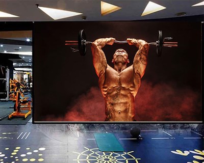 Behang in het fitnesscentrum