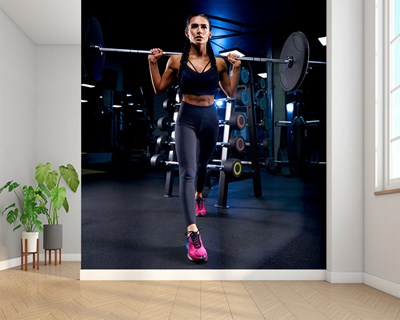 Behang in het fitnesscentrum 
