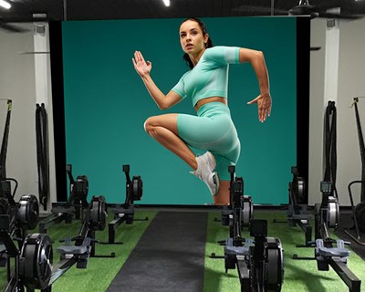 Behang in het fitnesscentrum 