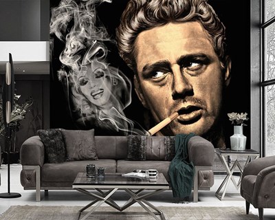 James Dean en Marilyn Monroe Behang 