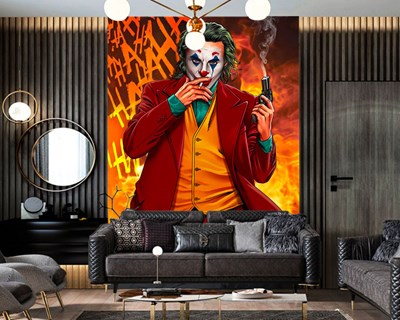 Joker geïllustreerd behang 