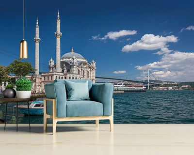 Behang met uitzicht op Istanbul