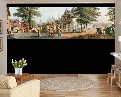 Oude periode schilderij behang 