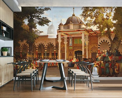Ottomaans paleis geïllustreerd behang